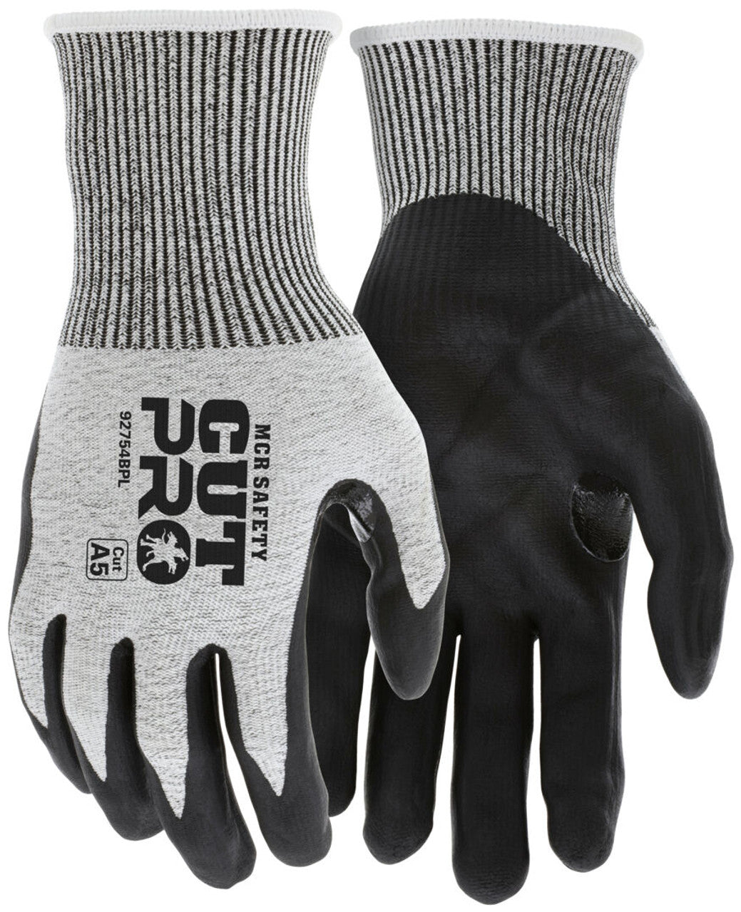 MCR Safety CutPro® - 13 Gauge HyperMax® HPPE Shell - Cut Resistant Work Gloves - Bi-Polymer Coated Palm and Fingertips - Reinforced Thumb Crotch for Extended Glove Life - Box of 12