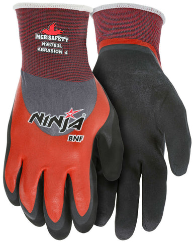 MCR Ninja® BNF Work Gloves - 18 Gauge Nylon / Spandex Shell - NFT® Coated Palm and Fingertips - Box of 12