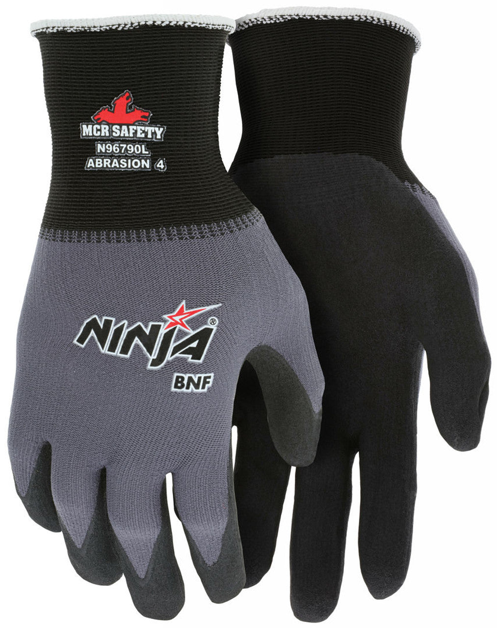MCR Ninja® BNF Work Gloves - 15 Gauge Nylon / Spandex Shell - NFT® Coated Palm and Fingertips - Box of 12