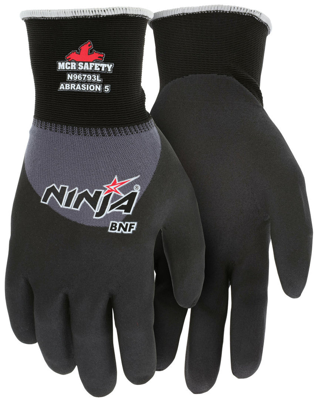 MCR Ninja® BNF Work Gloves - 15 Gauge Nylon / Spandex Shell - NFT® Coated Over the Knuckle - Box of 12