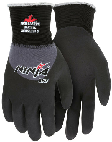 MCR Ninja® BNF Work Gloves - 15 Gauge Nylon / Spandex Shell - NFT® Coated Over the Knuckle - Box of 12
