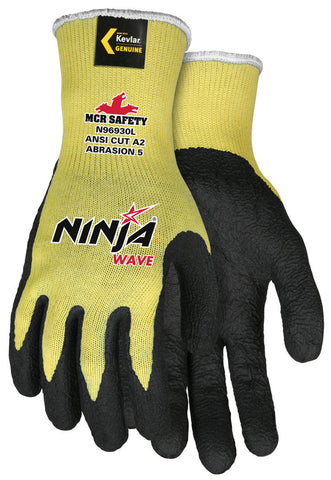 MCR Safety CutPro® - Ninja® Wave Cut Resistant Work Gloves - 10-Gauge Kevlar® Shell - Box of 12