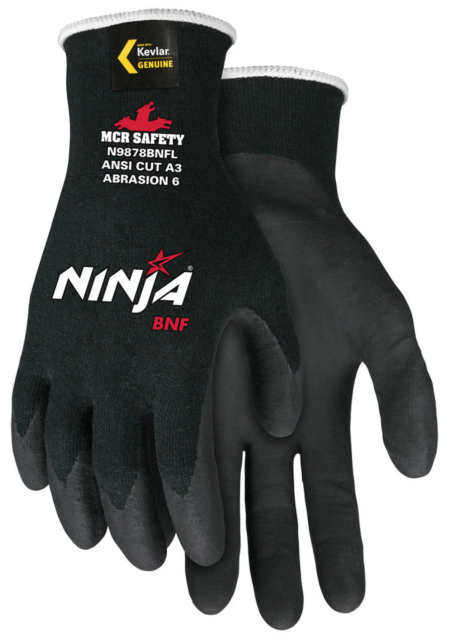 MCR Safety CutPro® - Ninja® BNF Work Gloves - 18-Gauge Kevlar® Aramid Shell - NFT® Coated Palm and Fingertips - Box of 12
