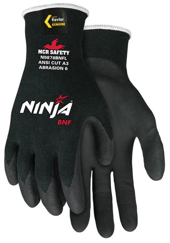 MCR Safety CutPro® - Ninja® BNF Work Gloves - 18-Gauge Kevlar® Aramid Shell - NFT® Coated Palm and Fingertips - Box of 12