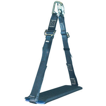 MSA Bosun Chair, 5" x 16-1/2" Padded Aluminum Seat, Black Nylon Straps, 2 Carabiners Part# SSH3505017