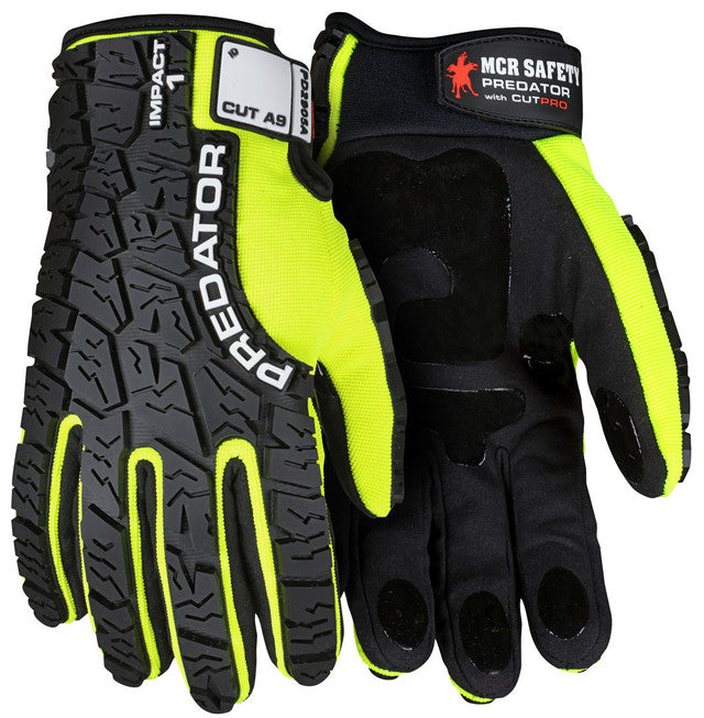 MCR Predator® Mechanics Gloves - Cut Resistant Work Gloves - Made with Alycore™ - Cut and Puncture Protection - Box of 12