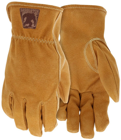 MCR Sasquatch® Leather Driver Work Gloves - Premium A+ Grade Split Leather - Sewn with Heat Resistant Aramid - Keystone Thumb - Box of 12