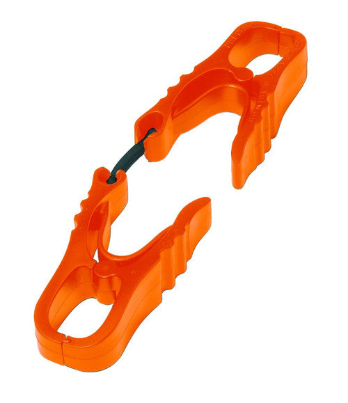MCR Safety Orange Glove Clip / Utility Clip - Secure Clip on Both Ends - Dielectric with No Metal Parts - Box of 12