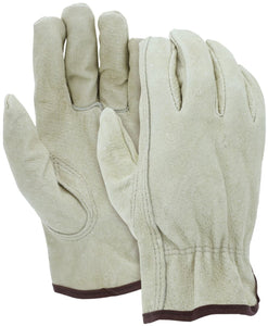 MCR Leather Drivers Work Gloves - Select B Grade Unlined Grain Pigskin - Keystone Thumb - Box of 12