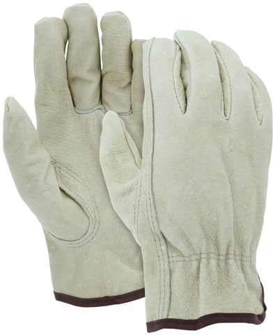 MCR Leather Drivers Work Gloves - Select B Grade Unlined Grain Pigskin - Keystone Thumb - Box of 12