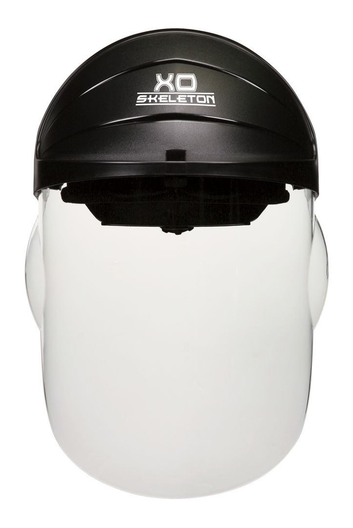 MCR "XO Skeleton" Headgear - Black 1 Piece Molded Head Gear - Available with Clear Face Shield - Part# 104