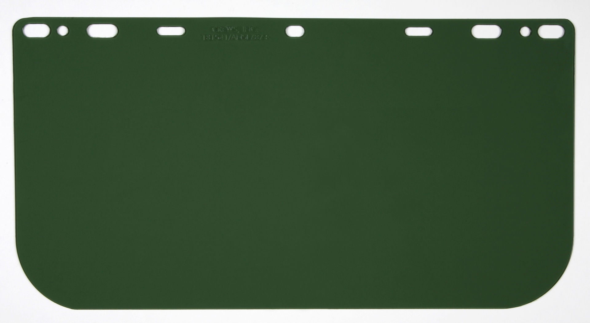 MCR Combo Package - Blue Ratcheting Take Up Headgear - Medium Green Polycarbonate Face Shield - 8 Inches x 15.375 Inches - .040 Inches Thickness - Excellent for Splash Protection and Impact Resistance - Box of 16 Part# 103541