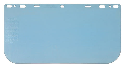 MCR Safety Face Shield - Universal Clear Impact Resistant Polycarbonate Material - 8 Inches x 15.375 Inches - .060 Inches Thick - Box of 25 Part# 181560