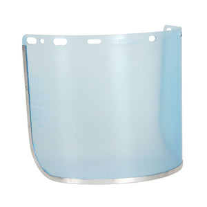 MCR Aluminum Bound Safety Face Shield - Clear Impact Resistant PETG Material - 8 Inches x 16 Inches - .040 Inches Thick - Face Shield Only - Box of 25 Part# 81640A