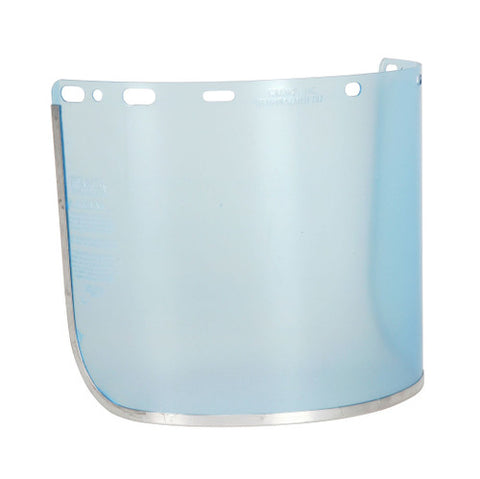 MCR Aluminum Bound Safety Face Shield - Clear Impact Resistant PETG Material - 8 Inches x 16 Inches - .040 Inches Thick - Face Shield Only - Box of 25 Part# 81640A