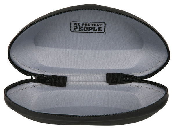 MCR Black Premium Eyewear Case - Color Hides Dirt and Stains - Water Resistant - Zippered Closure - Part# 202
