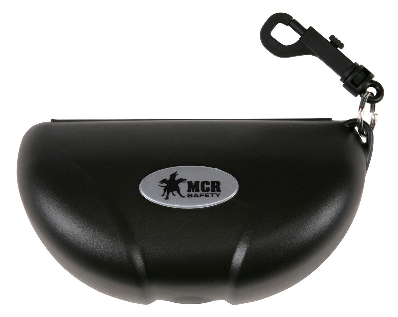 MCR Black Molded Eyeglass Case with Belt Loop Hook - Holds Standard Size Glasses - Part# 207