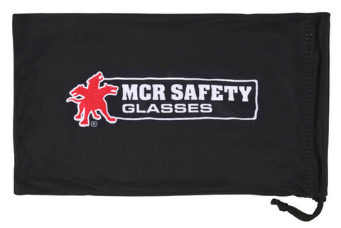 MCR Microfiber Goggle & Eyewear Bag - Perfect for Safety Goggles - Soft Black Material Hides Dirt and Stain - Cinch-Up Pull String Part# 208G