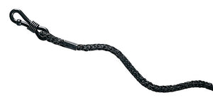 MCR Slip-On Black Eyeglass Cord / Lanyard - Rubber Loops with Metal Clamps - 25 Inch Length Tip to Tip - Metal Detectable Part# 210