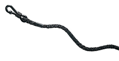 MCR Slip-On Black Eyeglass Cord / Lanyard - Rubber Loops with Metal Clamps - 25 Inch Length Tip to Tip - Metal Detectable Part# 210