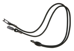 MCR Black Eyeglass Cord / Lanyard - Snaps into Demples on Eyewear Temple Tips - Made to Break-Away / Pull Away - Metal Detectable - 22 Inches Long Part# 214