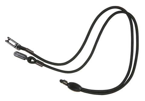 MCR Black Eyeglass Cord / Lanyard - Snaps into Demples on Eyewear Temple Tips - Made to Break-Away / Pull Away - Metal Detectable - 22 Inches Long Part# 214