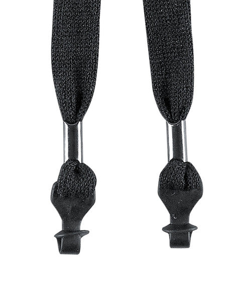 MCR Black Eyeglass Cord / Lanyard - Rubber Ends Slide Over Eyewear Temples - Dual Slide Beads for Maximum Adjustability - 30 Inches Relaxed Length - Metal Detectable Part# 215