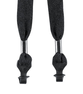 MCR Black Eyeglass Cord / Lanyard - Rubber Ends Slide Over Eyewear Temples - Dual Slide Beads for Maximum Adjustability - 30 Inches Relaxed Length - Metal Detectable Part# 215