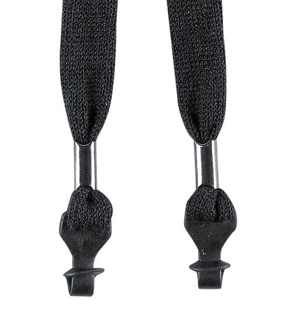 MCR Black Eyeglass Cord / Lanyard - Rubber Ends Slide Over Eyewear Temples - Dual Slide Beads for Maximum Adjustability - 30 Inches Relaxed Length - Metal Detectable Part# 215