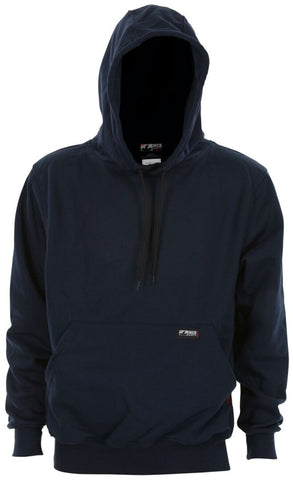 MCR Safety FR Gear - Navy Blue Flame Resistant (FR) Hooded Pullover Sweatshirt - 100% Cotton
