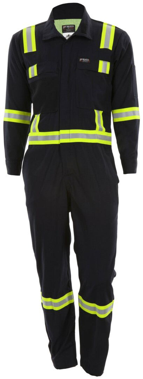MCR Summit Breeze® Flame Resistant (FR) Coverall - Navy Blue 5.5-ounce Inherent Blend Material