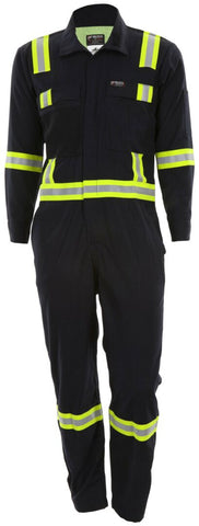 MCR Summit Breeze® Flame Resistant (FR) Coverall - Navy Blue 5.5-ounce Inherent Blend Material