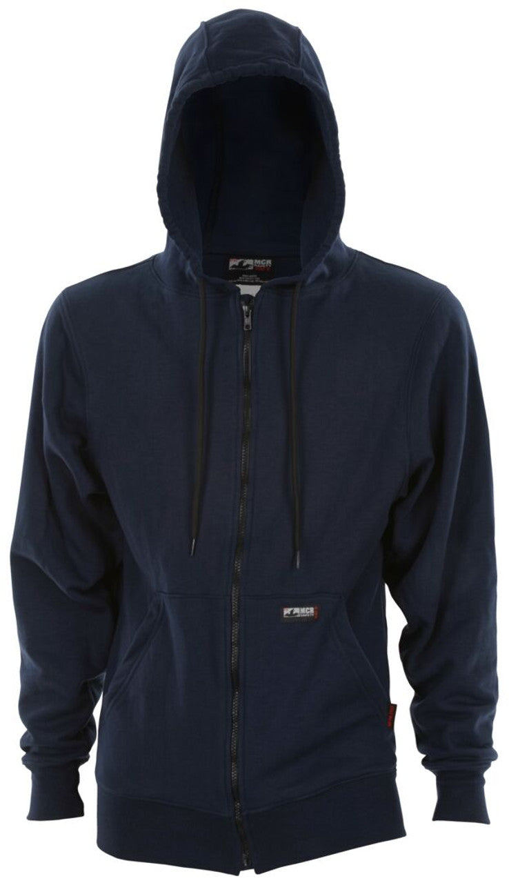 MCR Safety FR Gear - Navy Blue Flame Resistant (FR) Hooded Sweatshirt - 95% Cotton 5% Spandex