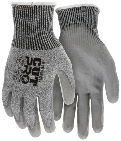MCR Safety CutPro® - 13-Gauge HyperMax® HPPE Shell - Cut Resistant Work Gloves - Polyurethane (PU) Coated Palm and Fingertips - Box of 12
