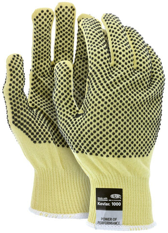 MCR Safety CutPro® - 13 Gauge Dupont™ Kevlar® Aramid Shell - Cut Resistant Work Gloves - PVC Dots on Both Sides - Box of 12