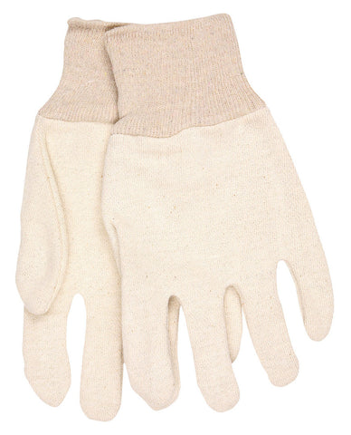 MCR Heavy Weight Natural Jersey Work Gloves - Reversible Pattern with Knit Wrist - Cotton Polyester Blend - Box of 12
