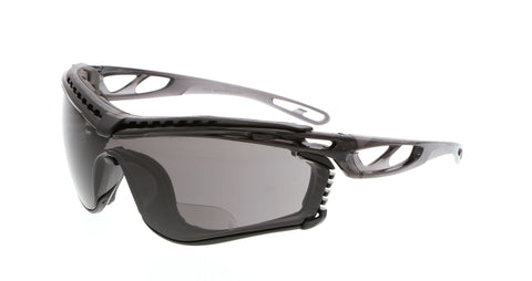 MCR Checklite® CL5 Series Safety Glasses - 2.5 Magnifier -Gray Lens - MAX6 Anti-Fog Coating - Box of 12 - Part# CL5H25GPF