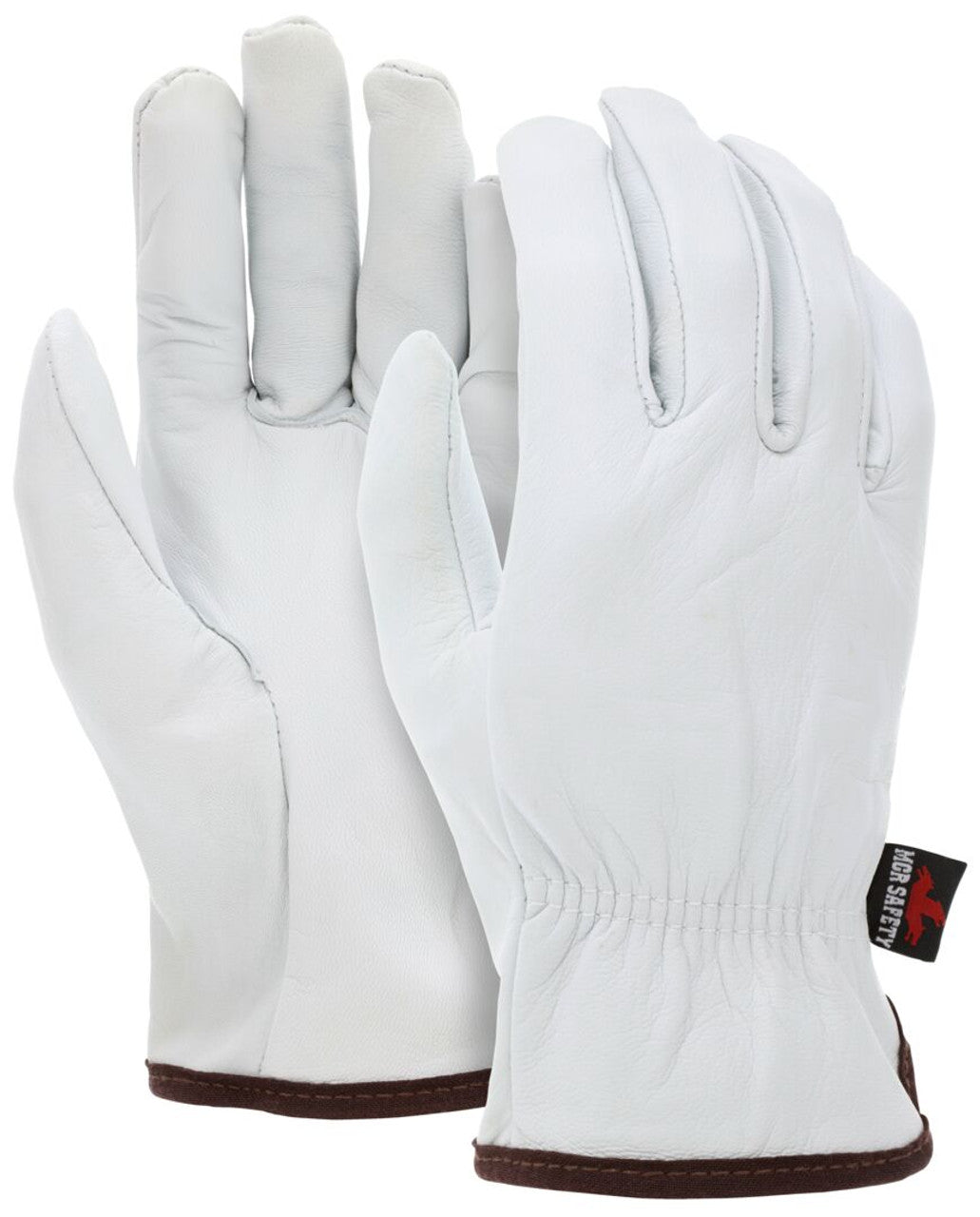 MCR Leather Drivers Work Gloves - Premium A Grade Grain Goatskin Leather - Straight Thumb - Vending Packaged - Case of 120