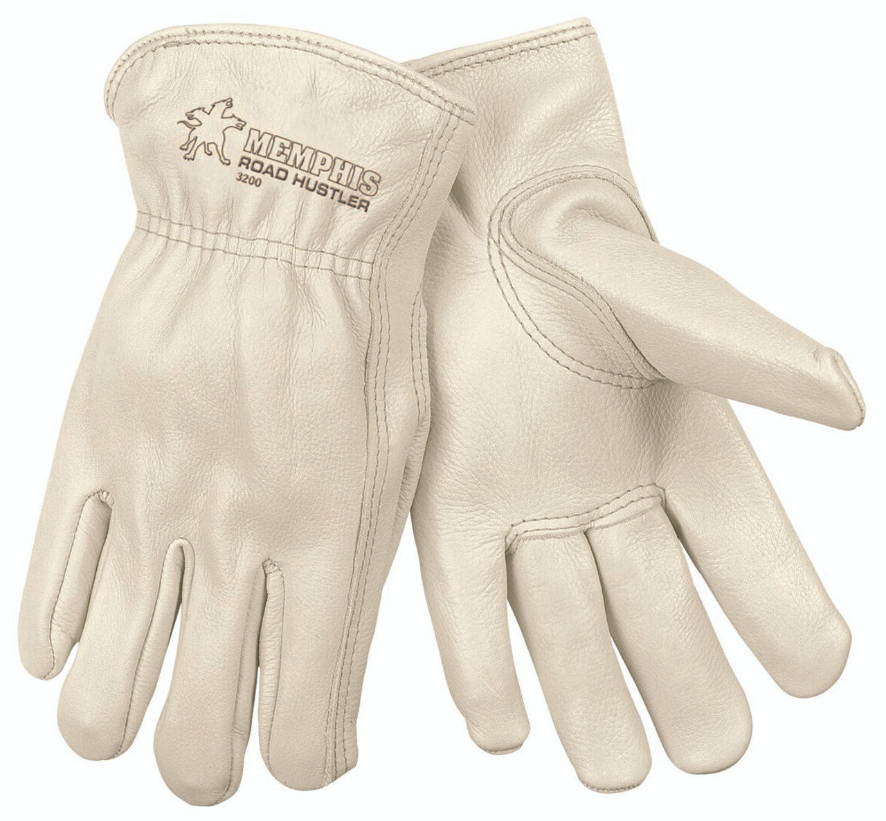 MCR Road Hustler - Premium Grain Leather Drivers Work Gloves - Keystone Thumb - Vending Packaged - Case of 60
