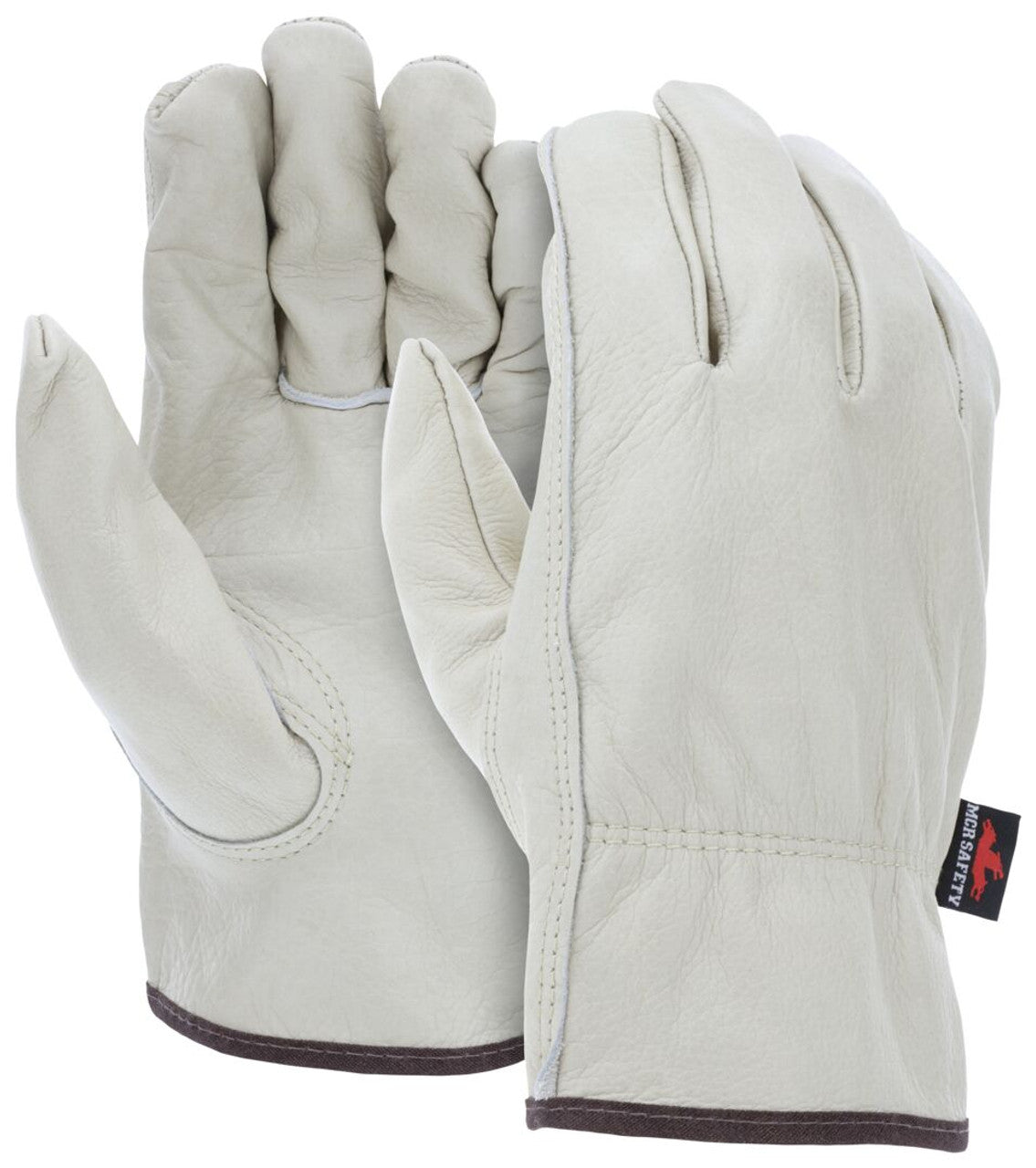 MCR Drivers Work Gloves - Unlined Select Grain Cow Leather - Keystone Thumb - Vending Packaged - Case of 72
