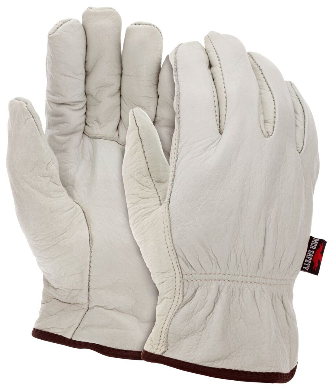 MCR Drivers Work Gloves - Select B Grade Leather - Fleece Lined - Straight Thumb - Vending Packaged - Case of 60