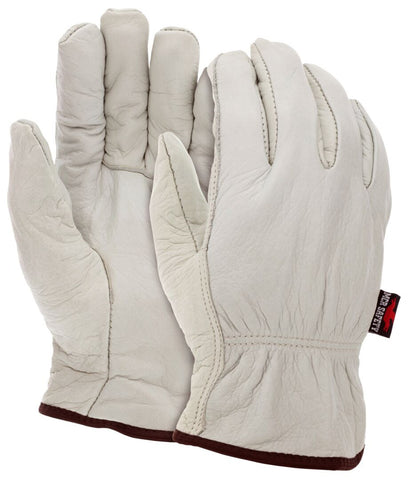MCR Drivers Work Gloves - Select B Grade Leather - Fleece Lined - Straight Thumb - Vending Packaged - Case of 60