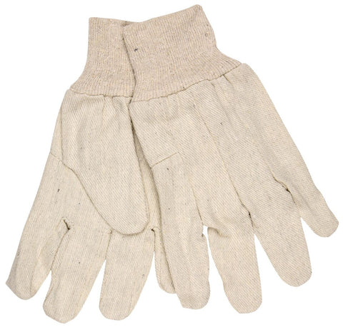 MCR Tan Canvas Work Gloves - Clute Pattern with Knit Wrist - 8 Ounce Cotton Polyester Blend - Wing Thumb - Vending Packaged - Case of 96