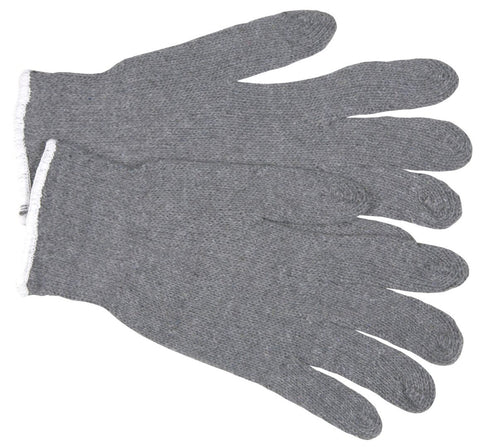 MCR String Knit Work Gloves - 7 Gauge Regular Weight - Gray Cotton Polyester - Vending Packaged - Case of 300