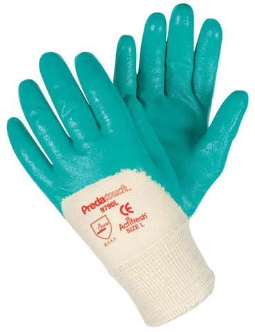 MCR Predatouch™ - Ultralight Nitrile Coated Work Gloves - Palm and Over the Knuckle Coating - Knit Wrist and Soft Interlock Lining - Vending Packaged - Case of 72