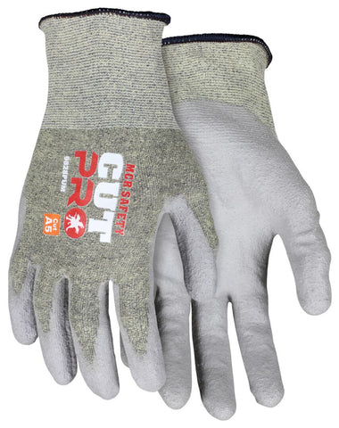 MCR Safety CutPro® - 18-Gauge - ARX® Aramid Shell Cut, Abrasion, Puncture Resistant - Work Gloves - Polyurethane (PU) Coated Palm and Fingertips - Vending Packaged - Case of 96