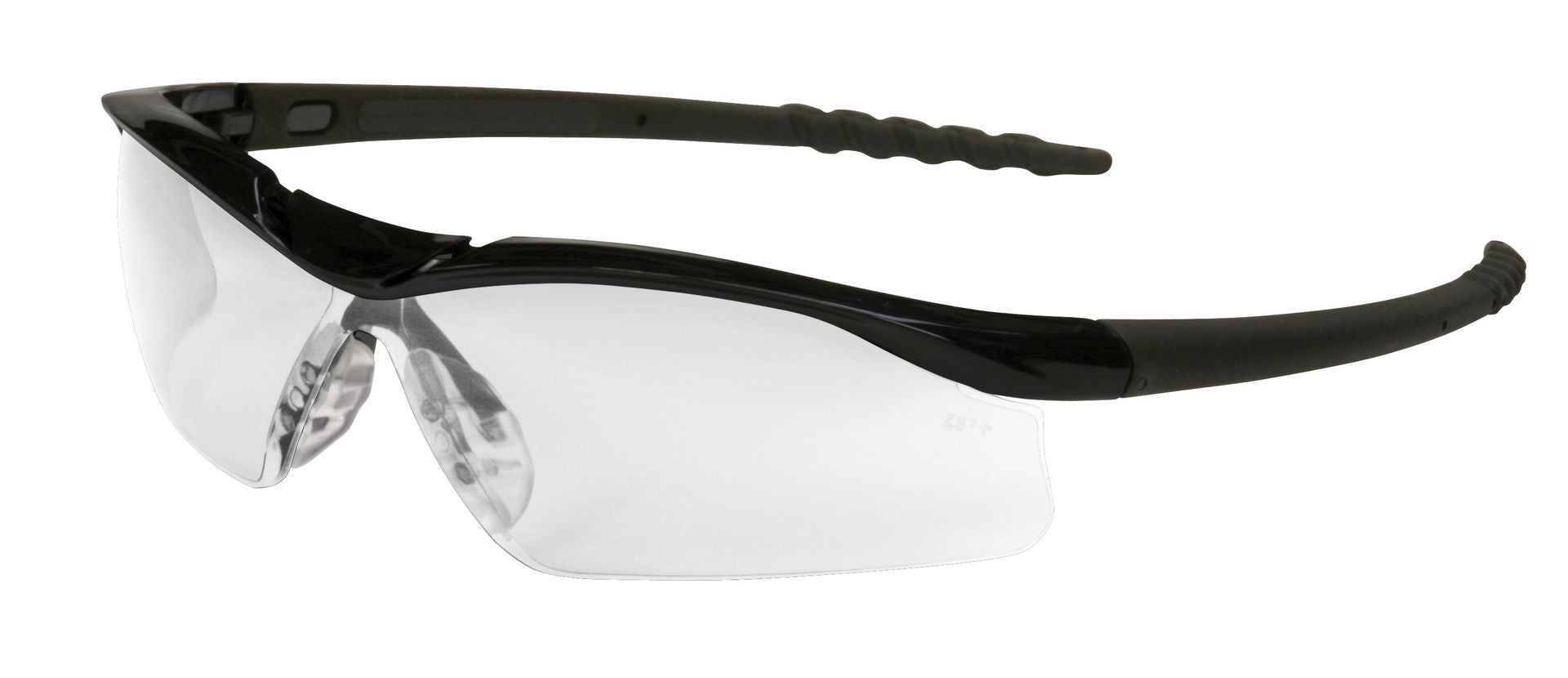 MCR DL1 Series Safety Glasses - Clear Lens/Black Frame - U/V-AF Coating - Box of 12 - Part# DL110AF