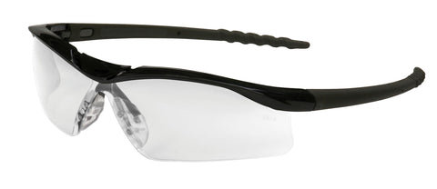 MCR DL1 Series Safety Glasses - Clear Lens/Black Frame - Duramass Hard Coating - Box of 12 - Part# DL110
