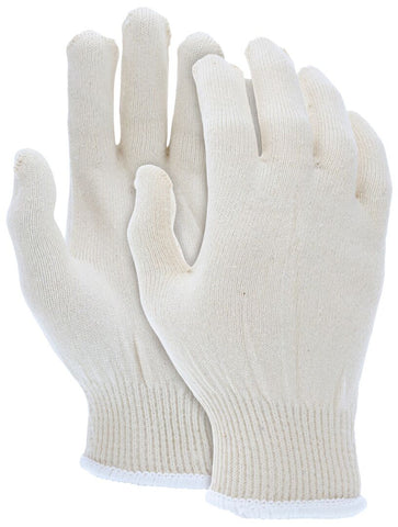 MCR String Knit Work Gloves - 13 Gauge Regular Weight - Natural Color - 100% Cotton - Multipurpose Cotton String Knit Work Gloves - Box of 12