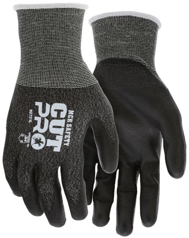 MCR Safety CutPro® - 21-Gauge HyperMax® HPPE Shell Cut - Abrasion and Puncture Resistant - Polyurethane (PU) Coated Palm and Fingertips - Extreme Dexterity with Excellent Cut Resistance - Box of 12